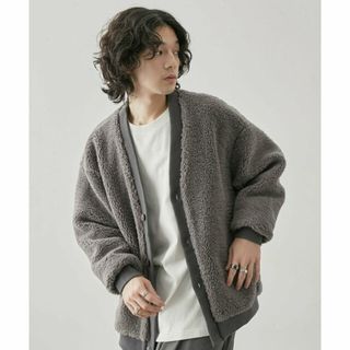 ジュンレッド(JUNRED)の【チャコール（06）】ボアルーズカーディガン(カーディガン)