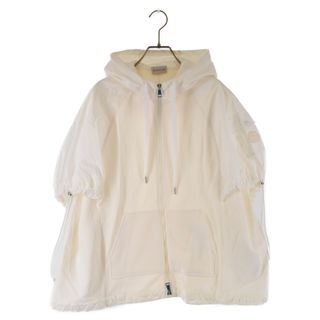 【未使用】MONCLER クロップド パーカー　Sサイズ　シルクホワイト　正規品