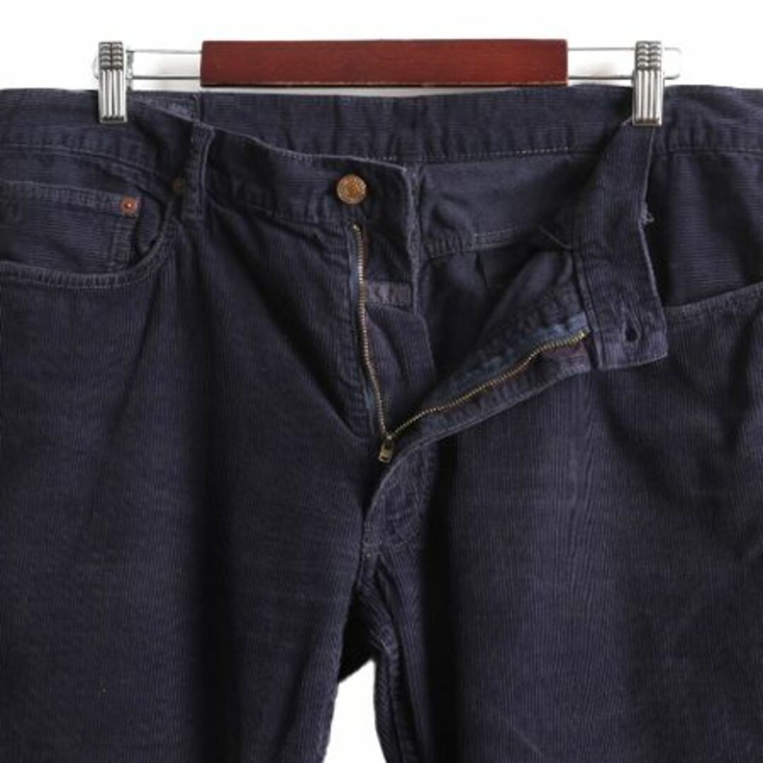 Ralph Lauren(ラルフローレン)のポロ ラルフローレン 細畝 コーデュロイ パンツ 36 32 紺 ノータック メンズのパンツ(その他)の商品写真