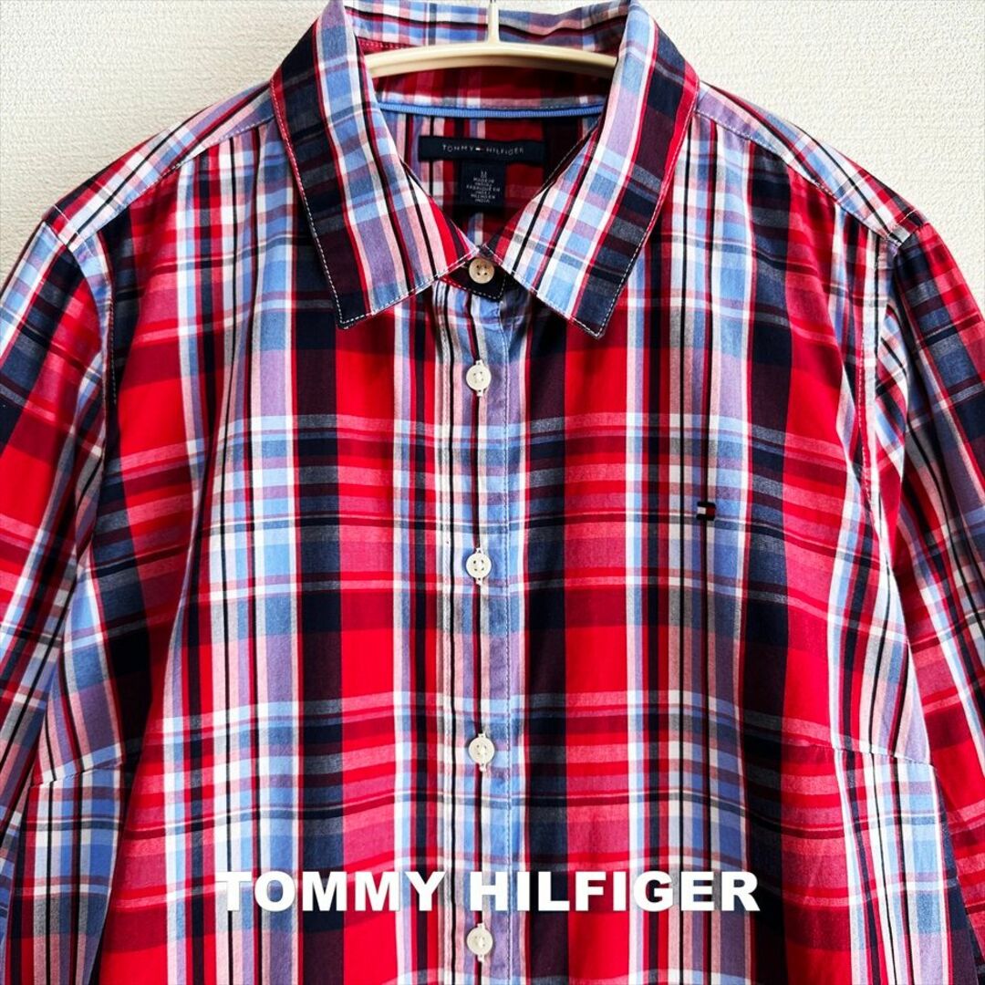 TOMMY HILFIGER(トミーヒルフィガー)の【TOMMY HILFIGER】トミーヒルフィガー 刺繍フラッグロゴ シャツ レディースのトップス(シャツ/ブラウス(長袖/七分))の商品写真