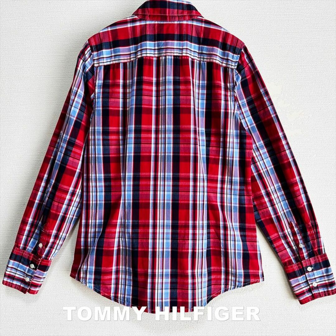 TOMMY HILFIGER(トミーヒルフィガー)の【TOMMY HILFIGER】トミーヒルフィガー 刺繍フラッグロゴ シャツ レディースのトップス(シャツ/ブラウス(長袖/七分))の商品写真