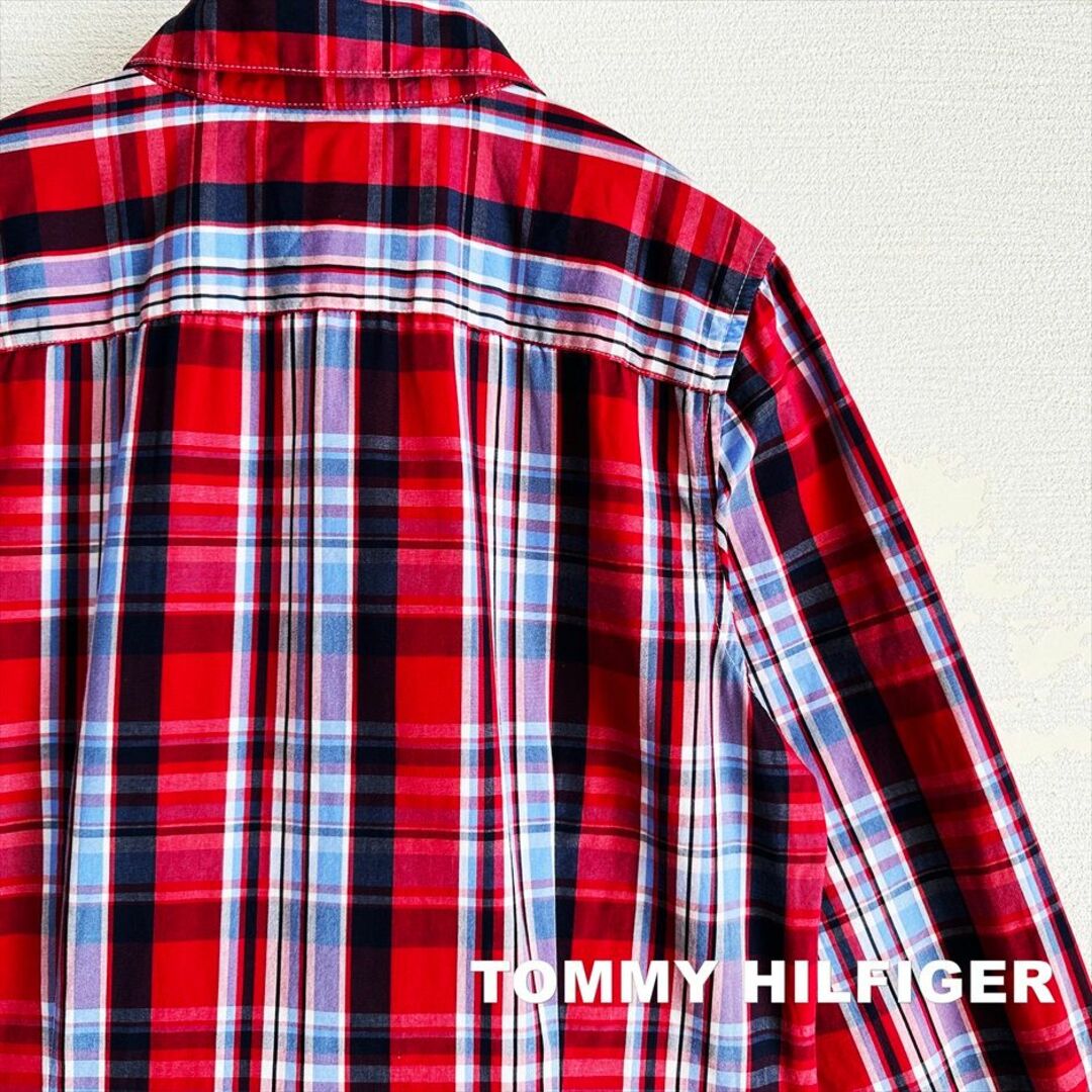 TOMMY HILFIGER(トミーヒルフィガー)の【TOMMY HILFIGER】トミーヒルフィガー 刺繍フラッグロゴ シャツ レディースのトップス(シャツ/ブラウス(長袖/七分))の商品写真