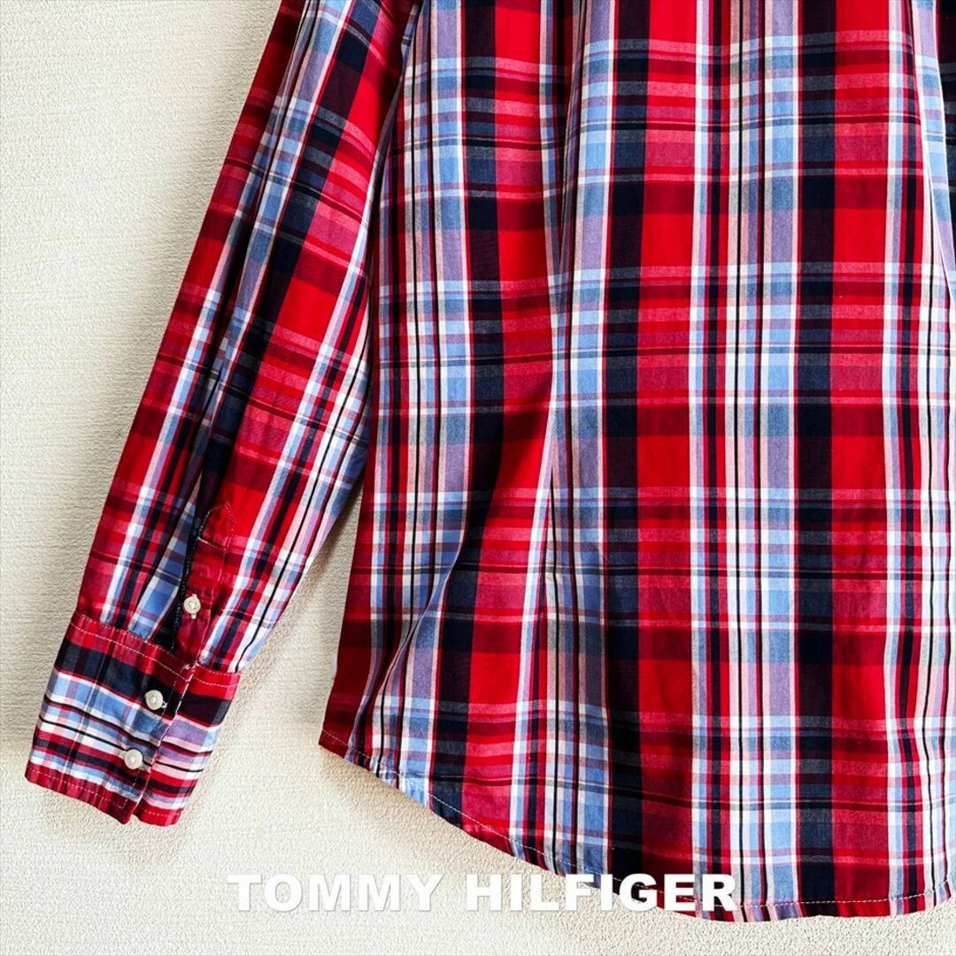 TOMMY HILFIGER(トミーヒルフィガー)の【TOMMY HILFIGER】トミーヒルフィガー 刺繍フラッグロゴ シャツ レディースのトップス(シャツ/ブラウス(長袖/七分))の商品写真