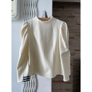 ボーダーズアットバルコニー(BORDERS at BALCONY)の新品未使用 BORDERS  GRACE SHOULDER WOOL TOP(シャツ/ブラウス(長袖/七分))