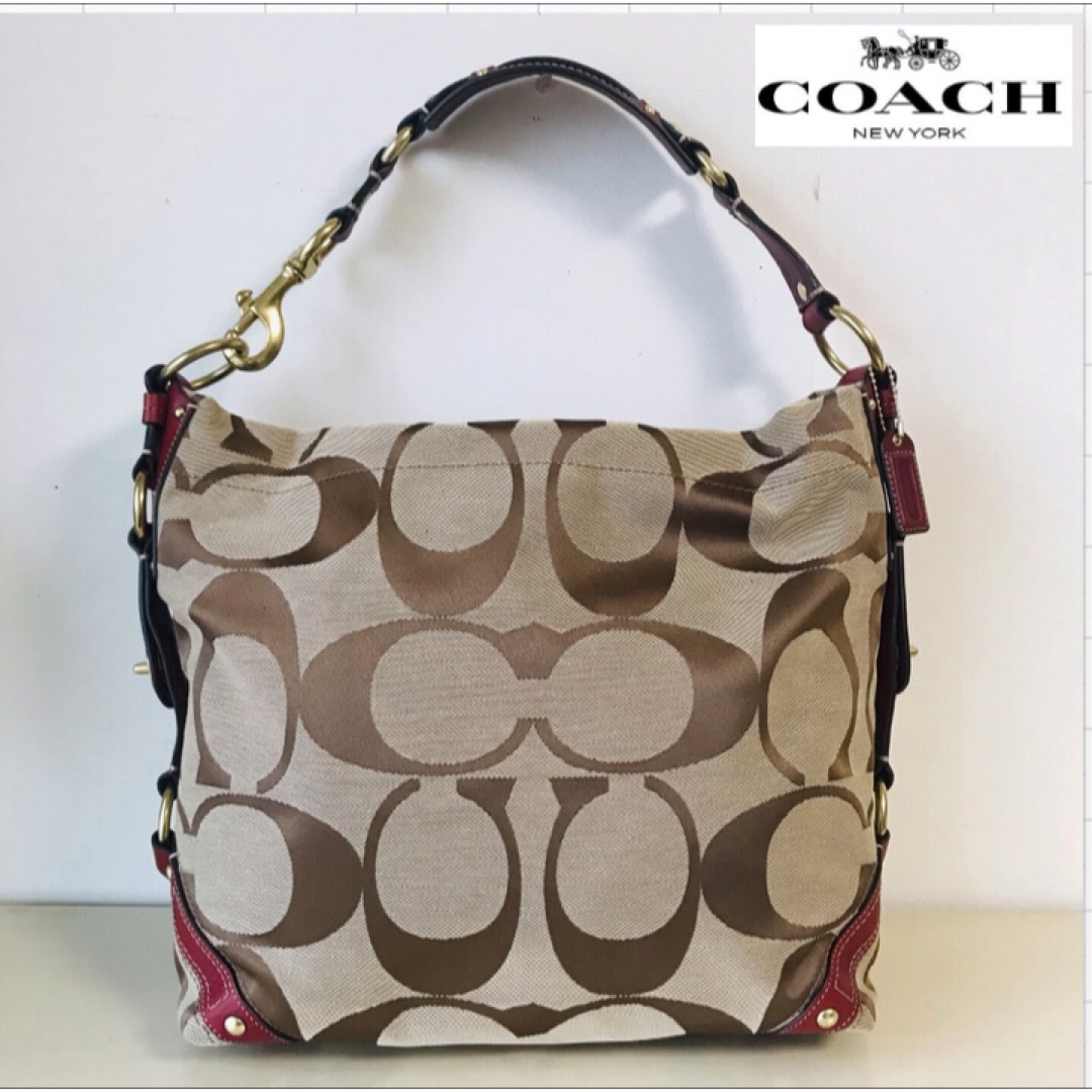 COACH - COACH ショルダーバッグ カーリーラージ ビッグシグネチャー ...