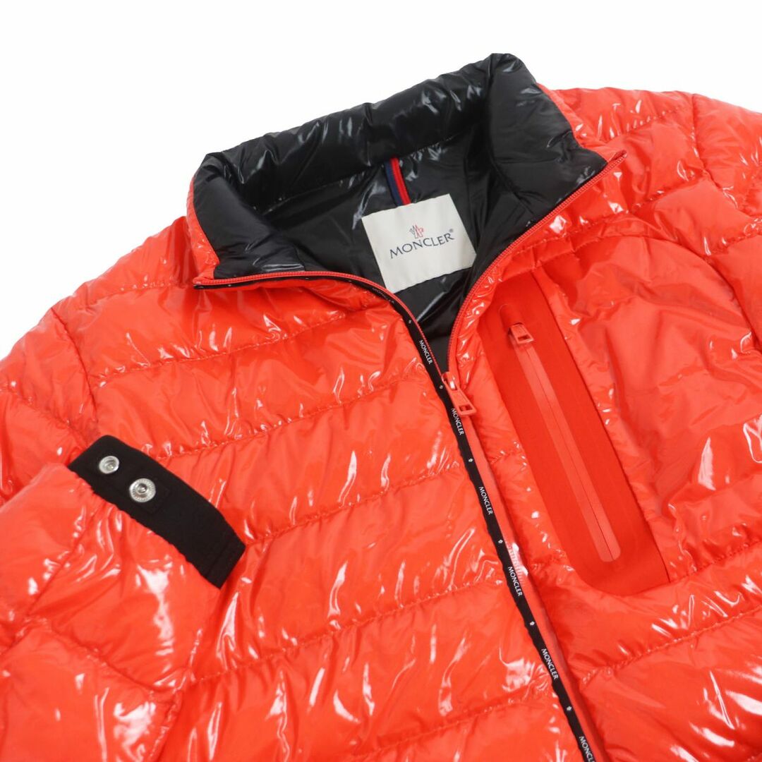 極美品□21-22AW MONCLER/モンクレール MAEWO ロゴワッペン スタンドカラー WZIP ダウンジャケット/パフィージャケット オレンジ 2 正規品