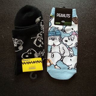 ピーナッツ(PEANUTS)の⑥ SNOOPYのソックス、3足セット。（新品）(ソックス)