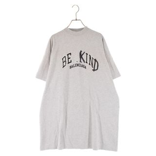 バレンシアガ(Balenciaga)のBALENCIAGA バレンシアガ 23AW BE KINDプリントダメージ加工Tシャツ グレー 739028 TPVD5(Tシャツ/カットソー(半袖/袖なし))