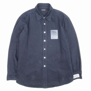 RAF SIMONSラフシモンズ R刺繍ワンポイントコットン長袖ドレスシャツ【44】【MSHA72560】