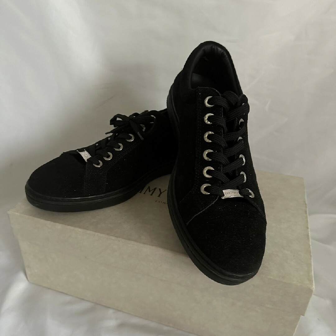 直営店 JIMMY CHOO ローカット スニーカー 28cm ブラック 靴/シューズ