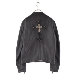 クロムハーツ(Chrome Hearts)のCHROME HEARTS クロムハーツ RACING2/レーシング2 フィリグリークロス装飾ダガージップシングルライダースレザージャケット ブラック XS(ライダースジャケット)