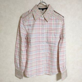 マークジェイコブス(MARC JACOBS)のMARC JACOBS エポレット付き 小花柄 チェック柄 サイズ4 長袖シャツ マルチカラー レディース マークジェイコブス【中古】3-1101M△(シャツ/ブラウス(長袖/七分))