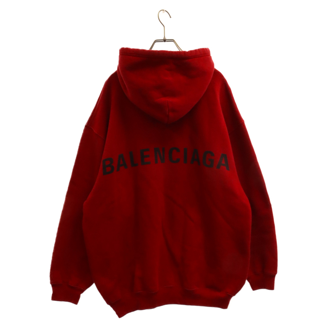 BALENCIAGA バレンシアガ 19SS Logo Pullover hoodie ロゴプリント プルオーバー スウェット パーカー レッド 556143 TDV04