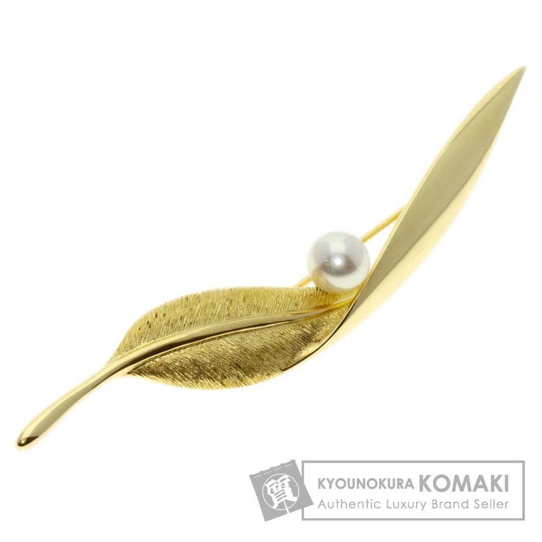 MIKIMOTO アコヤパール 真珠 ブローチ K18YG レディース