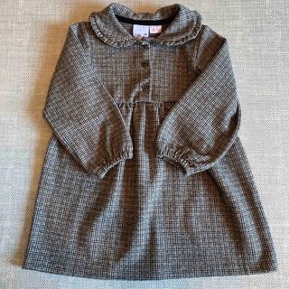 ザラキッズ(ZARA KIDS)のZARAKIDS チェック起毛ワンピース　98cm(ワンピース)