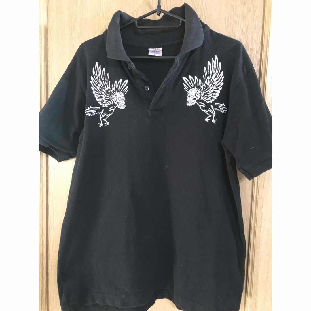 マキシマムザホルモン ポロシャツ 牛豚ガイコツ メンズのトップス(Tシャツ/カットソー(半袖/袖なし))の商品写真