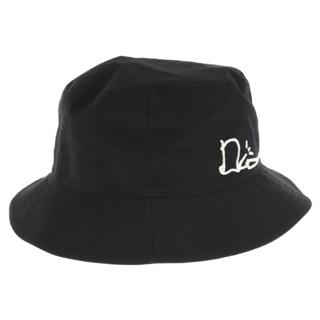 DIOR ディオール 22AW×Travis Scott Cactus Jack Dior Bob Hat トラヴィススコット カクタスジャック  ボブハット ロゴ刺繍バケットハット 帽子 033C906U4511 ブラック