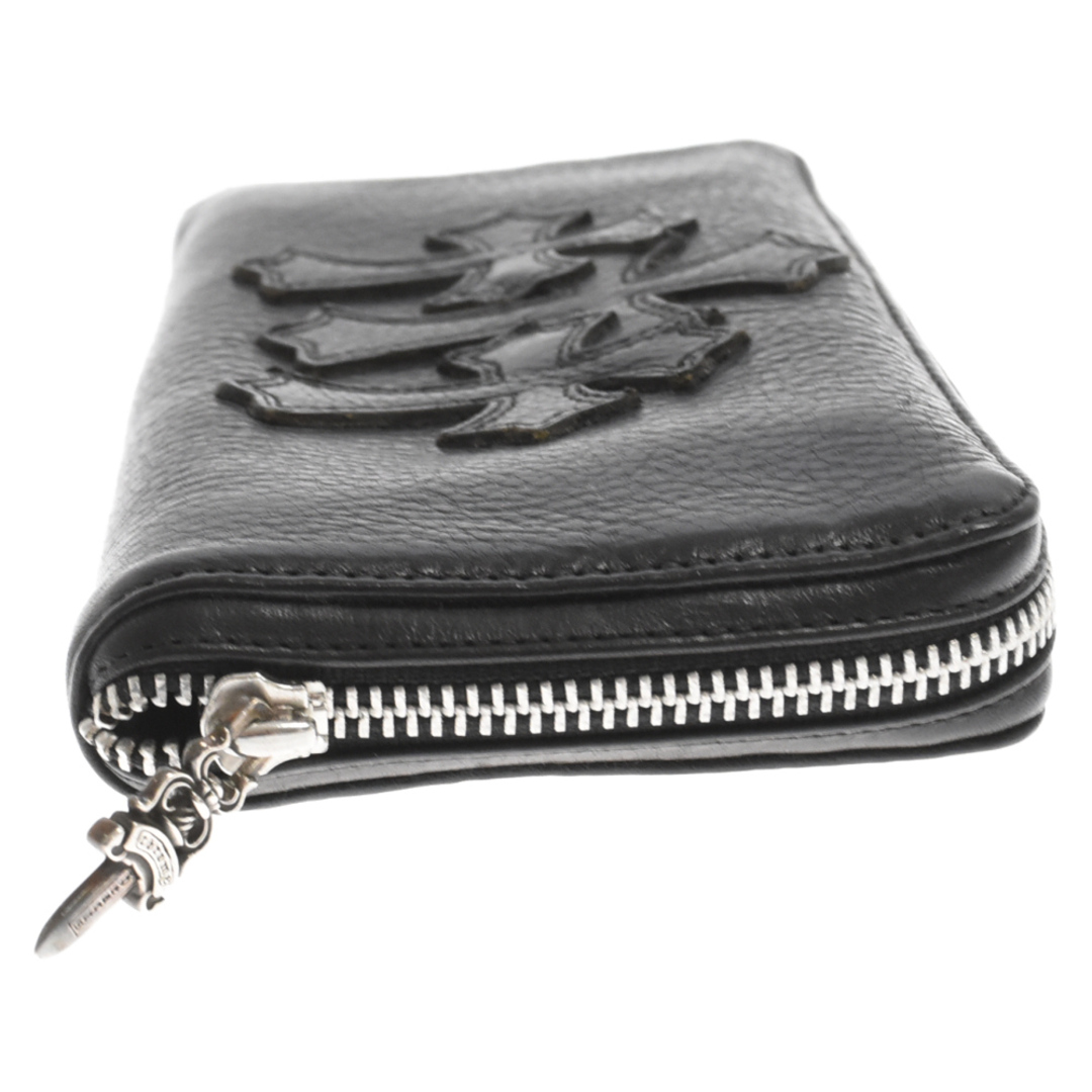 CHROME HEARTS クロムハーツ REC F ZIP 3セメタリー クロスパッチ ラウンドファスナーウォレット 長財布 ブラック