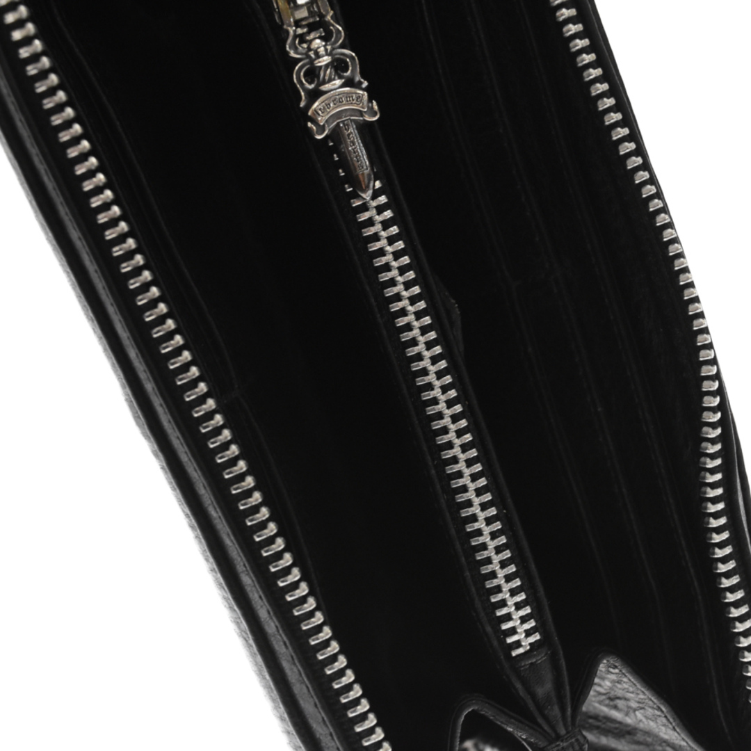 CHROME HEARTS クロムハーツ REC F ZIP 3セメタリー クロスパッチ ラウンドファスナーウォレット 長財布 ブラック