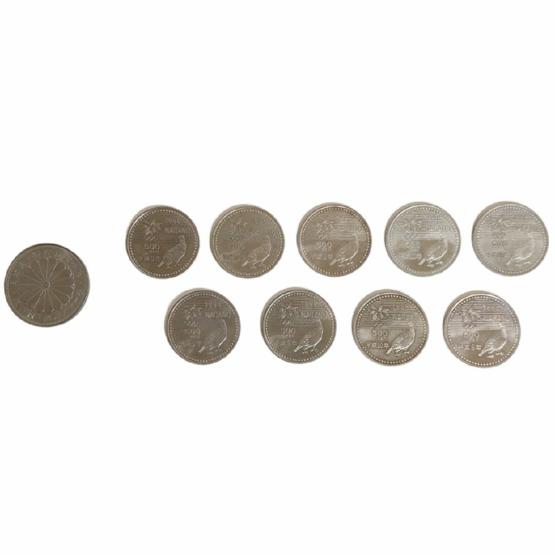 TN 記念硬貨 500円 長野オリンピック×9 御在位六十年×1 10枚セット貨幣