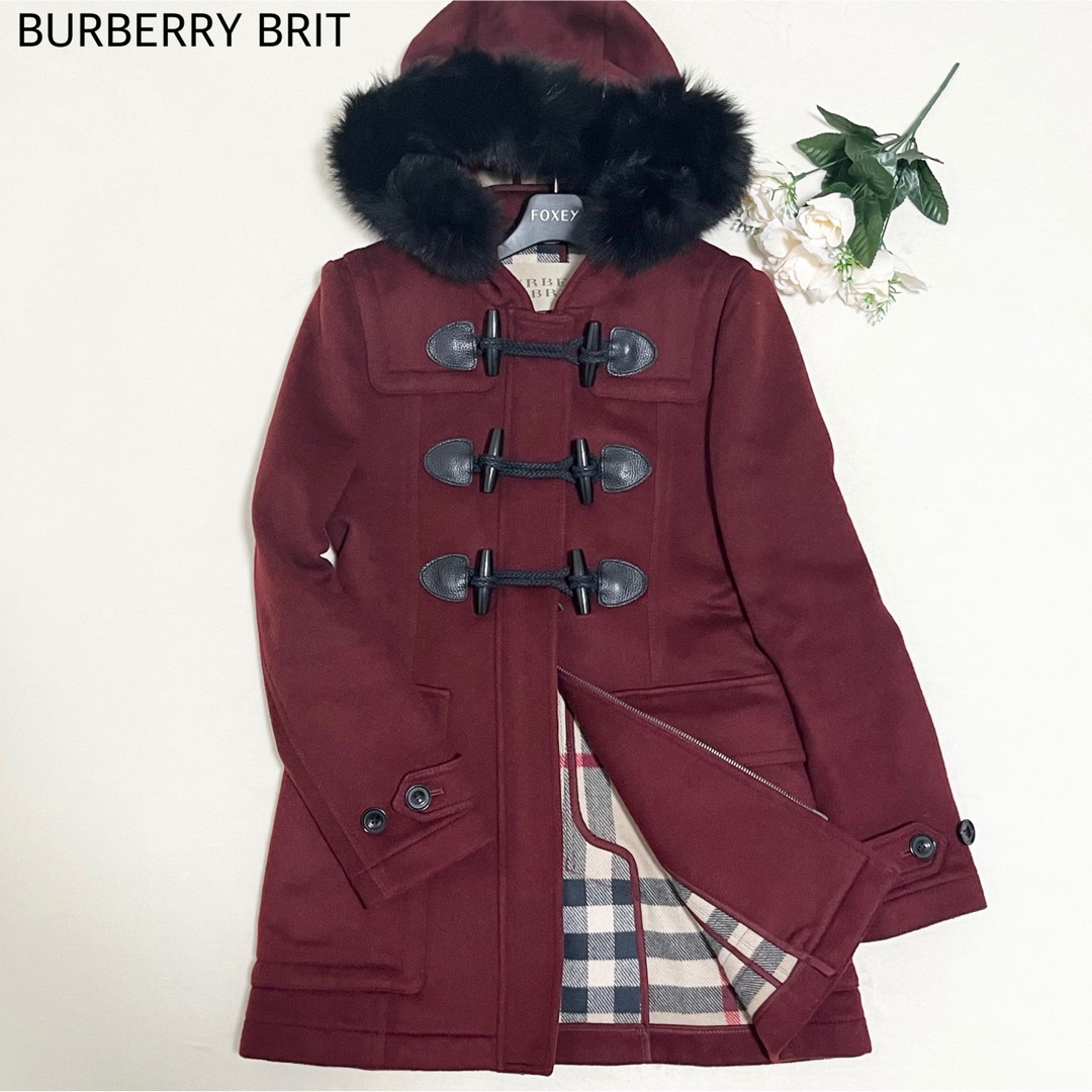 BURBERRY(バーバリー)の【美品】BURBERRY BRIT 2wayダッフルコート フォックスファー レディースのジャケット/アウター(ダッフルコート)の商品写真