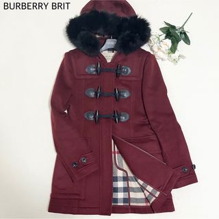 【美品】BURBERRY BRIT 2wayダッフルコート フォックスファー