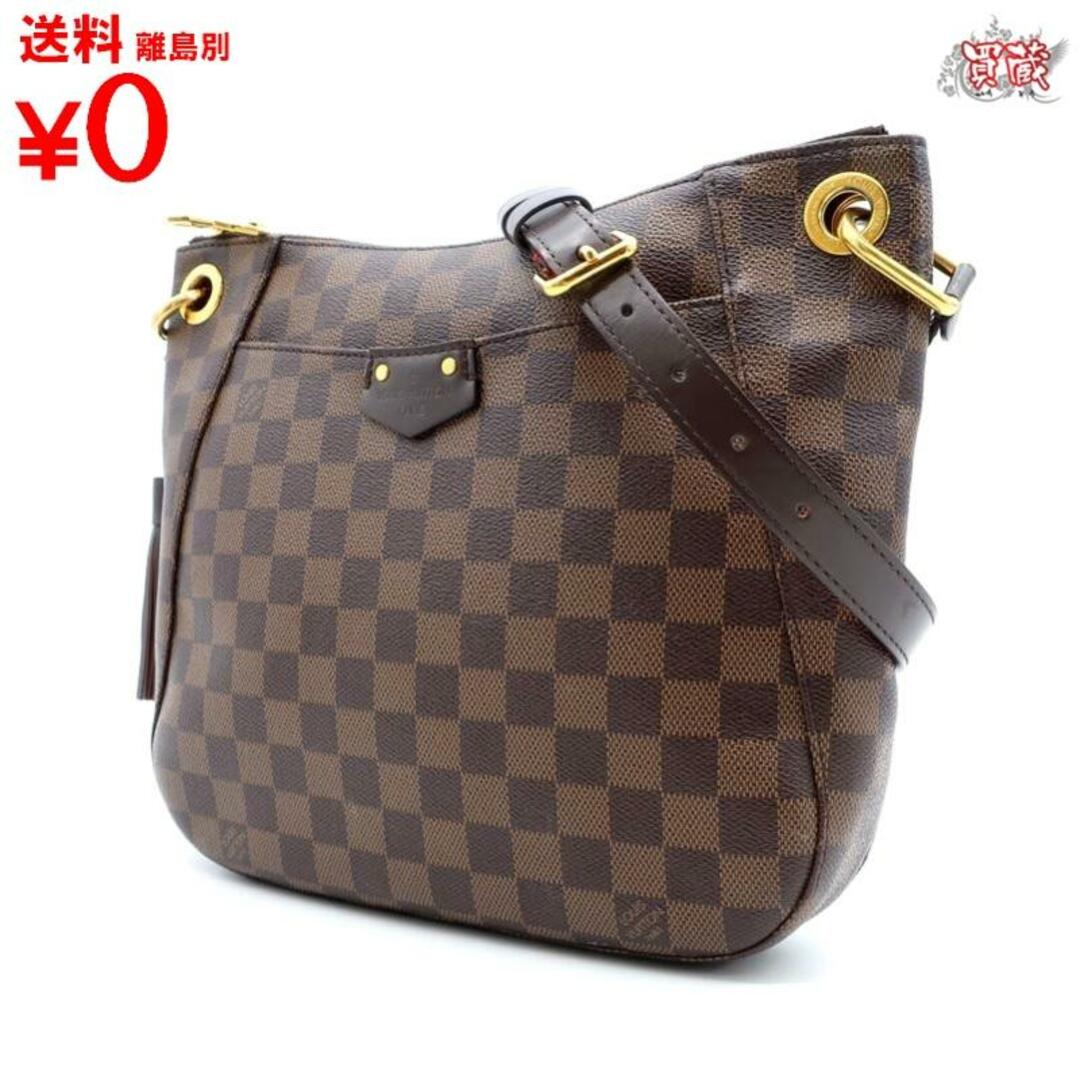 LOUIS VUITTON ルイヴィトン　
サウスバンク N42230 エベヌ　
ダミエ ショルダーバッグ レディース　
【正規品】　
【買蔵】オープンポケット×1内側