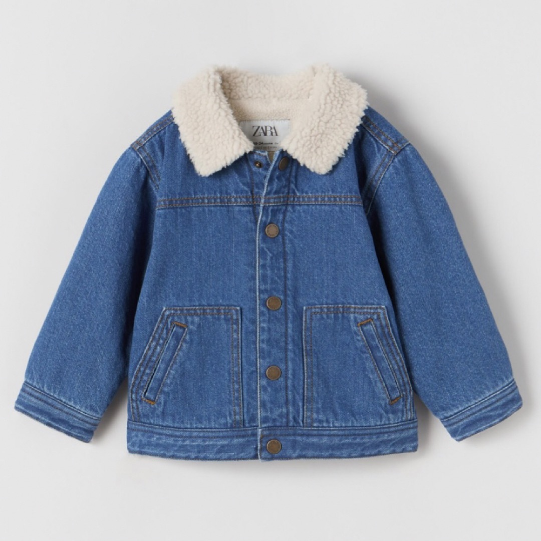 新品同様　ZARA kids ボアデニムジャケット　98 2歳 3歳