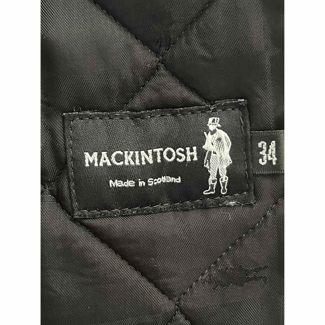 MACKINTOSH(マッキントッシュ)のマッキントッシュMacintoshダウンコートブラックオッチ34サイズ9号11号 レディースのジャケット/アウター(ダウンコート)の商品写真