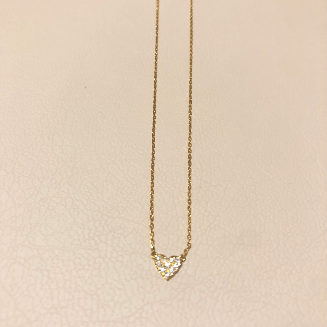 AHKAH ハートパヴェネックレス　18K ダイヤ0.05ct