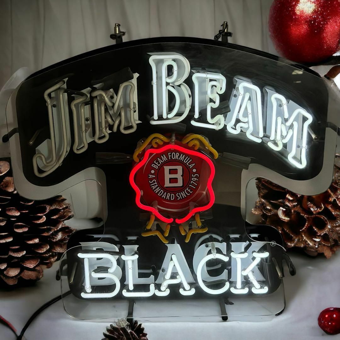 ビンテージ インテリアJIMBEAM ジムビーム ネオン菅  ジャンク品 エンタメ/ホビーの美術品/アンティーク(彫刻/オブジェ)の商品写真