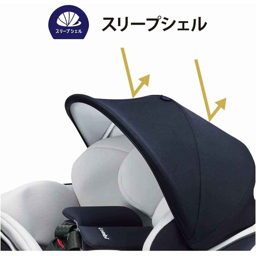 未使用★コンビ(Combi) チャイルドシート クルムーヴ スマート Light ISOFIX 回転式 エッグショック ネイビー 18041 新生児~4歳頃 リプロス ベビー用品 送料無料