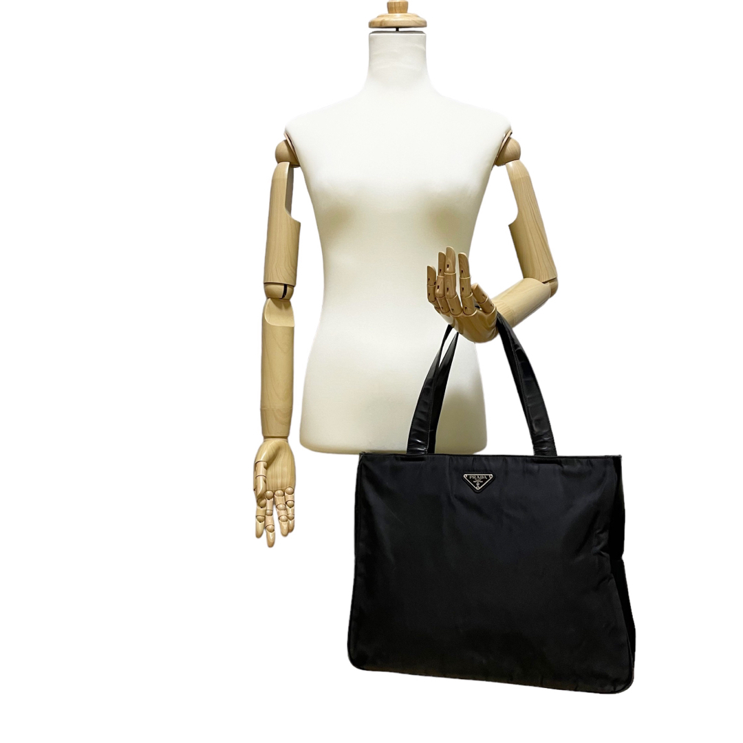 PRADA - 良品 PRADA プラダ トートバッグ ブラック パテントレザー
