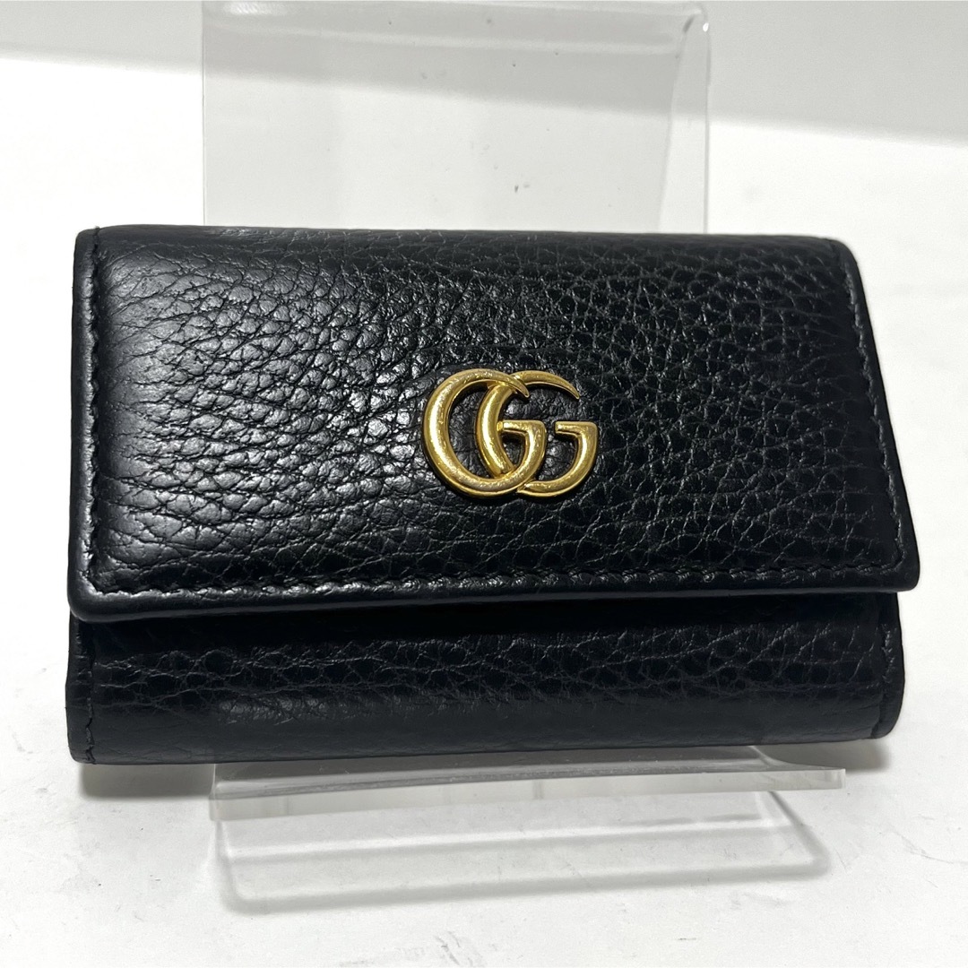 Gucci - 566 箱付✨美品✨グッチ 6連キーケース GGマーモント レザー ...