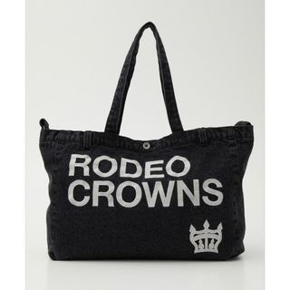 ロデオクラウンズワイドボウル(RODEO CROWNS WIDE BOWL)のロデオ ★ LOGO SP DENIM TOTE（ブラック）(トートバッグ)