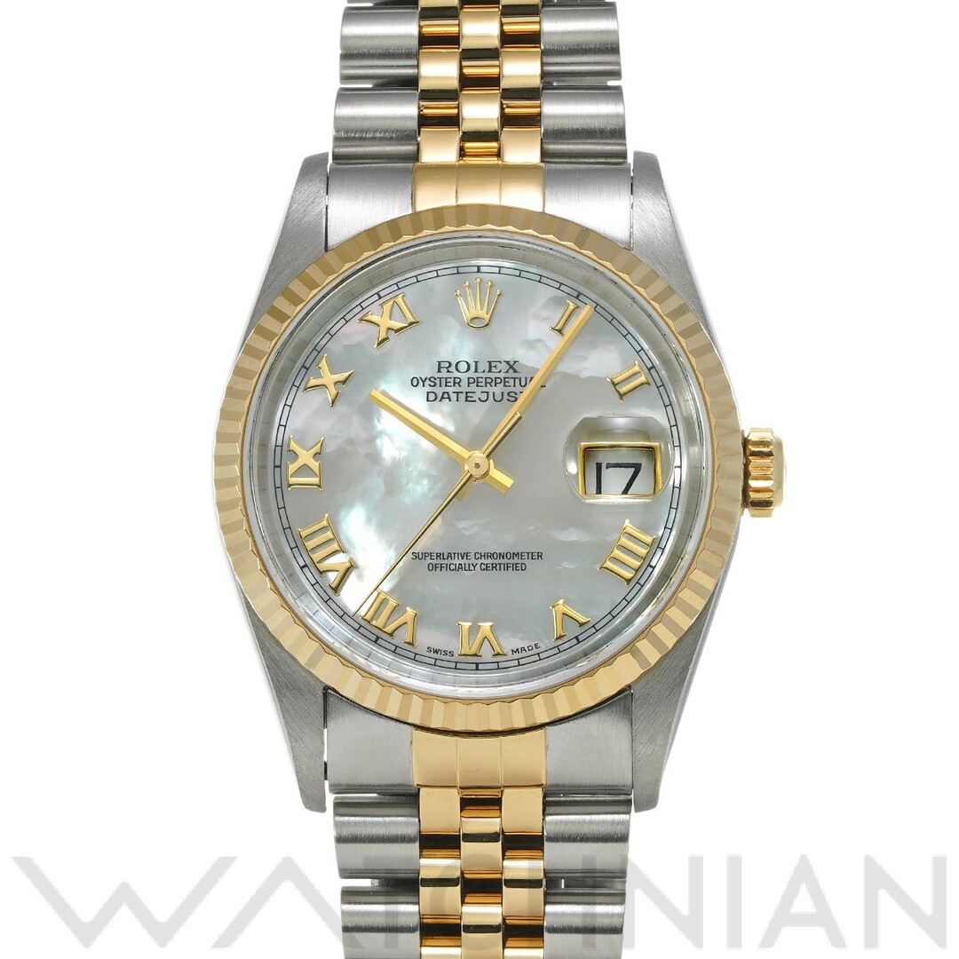 ロレックス ROLEX 16233NR U番(1997年頃製造) ホワイトシェル メンズ 腕時計