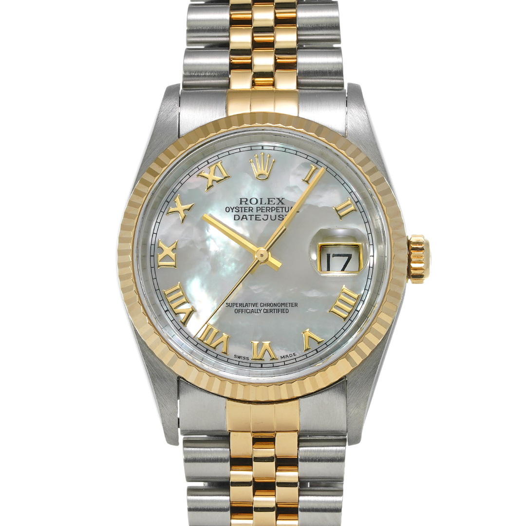 ロレックス ROLEX 16233NR U番(1997年頃製造) ホワイトシェル メンズ 腕時計