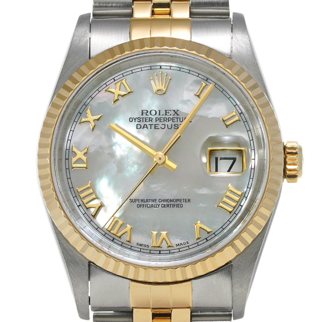 ロレックス ROLEX 16233NR U番(1997年頃製造) ホワイトシェル メンズ 腕時計