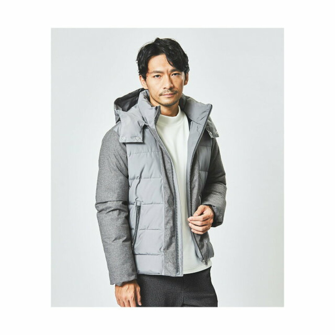 ABAHOUSE(アバハウス)の【グレー】【48】【機能素材SORONA使用】切替 パデット ブルゾン メンズのジャケット/アウター(ブルゾン)の商品写真