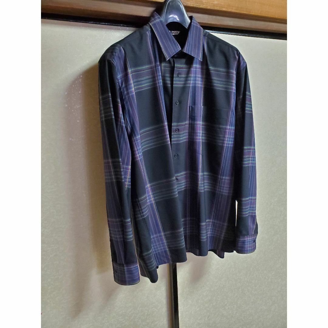 AURALEE SUPER LIGHT WOOL CHECK SHIRTS 3