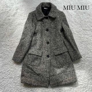 人気♡美品♡ロゴ総柄♡miumiu ミュウミュウ ジッパー トラックジャケット