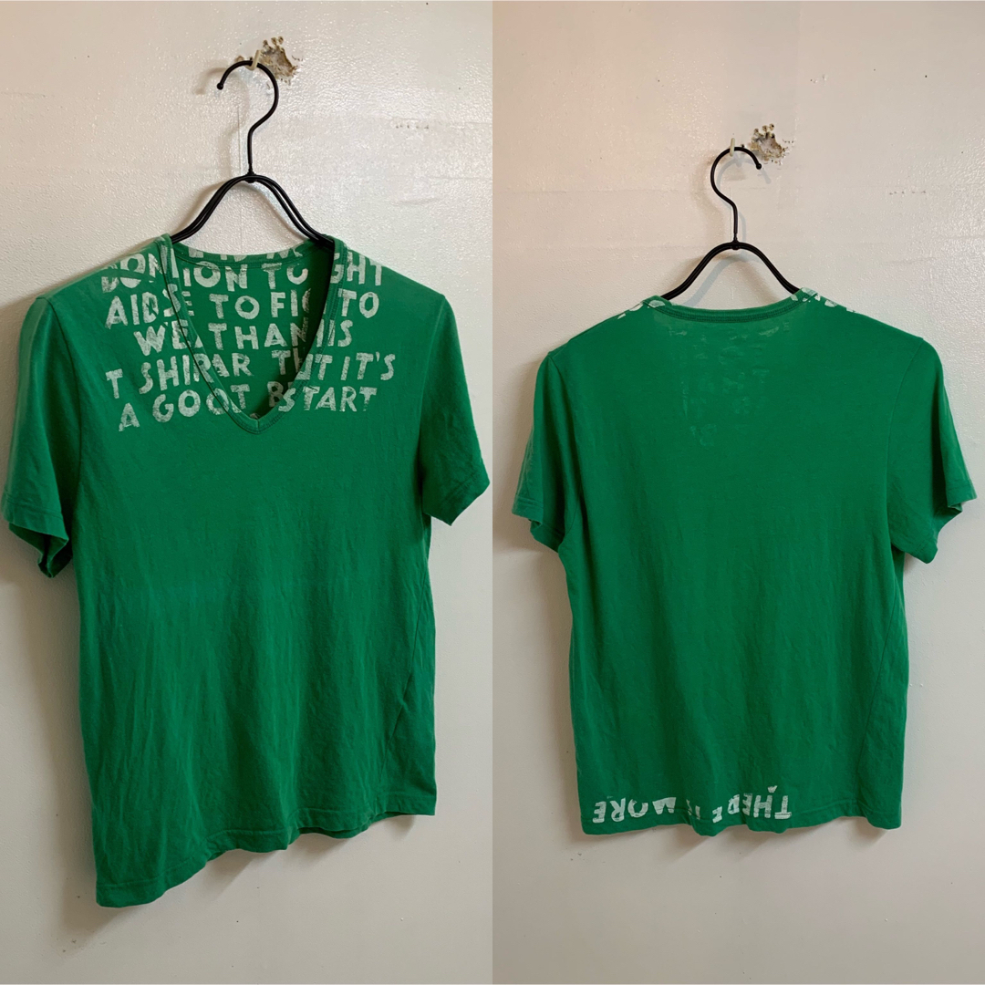MARTIN MARGIELA 初期 2003SS エイズTシャツ 緑 × 白