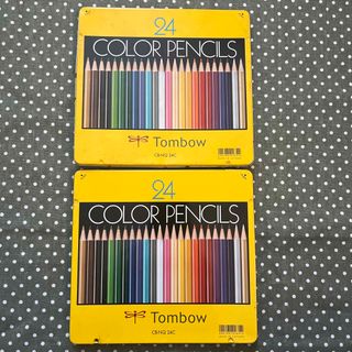 トンボエンピツ(トンボ鉛筆)のトンボ 色鉛筆24色  2箱セット(色鉛筆)