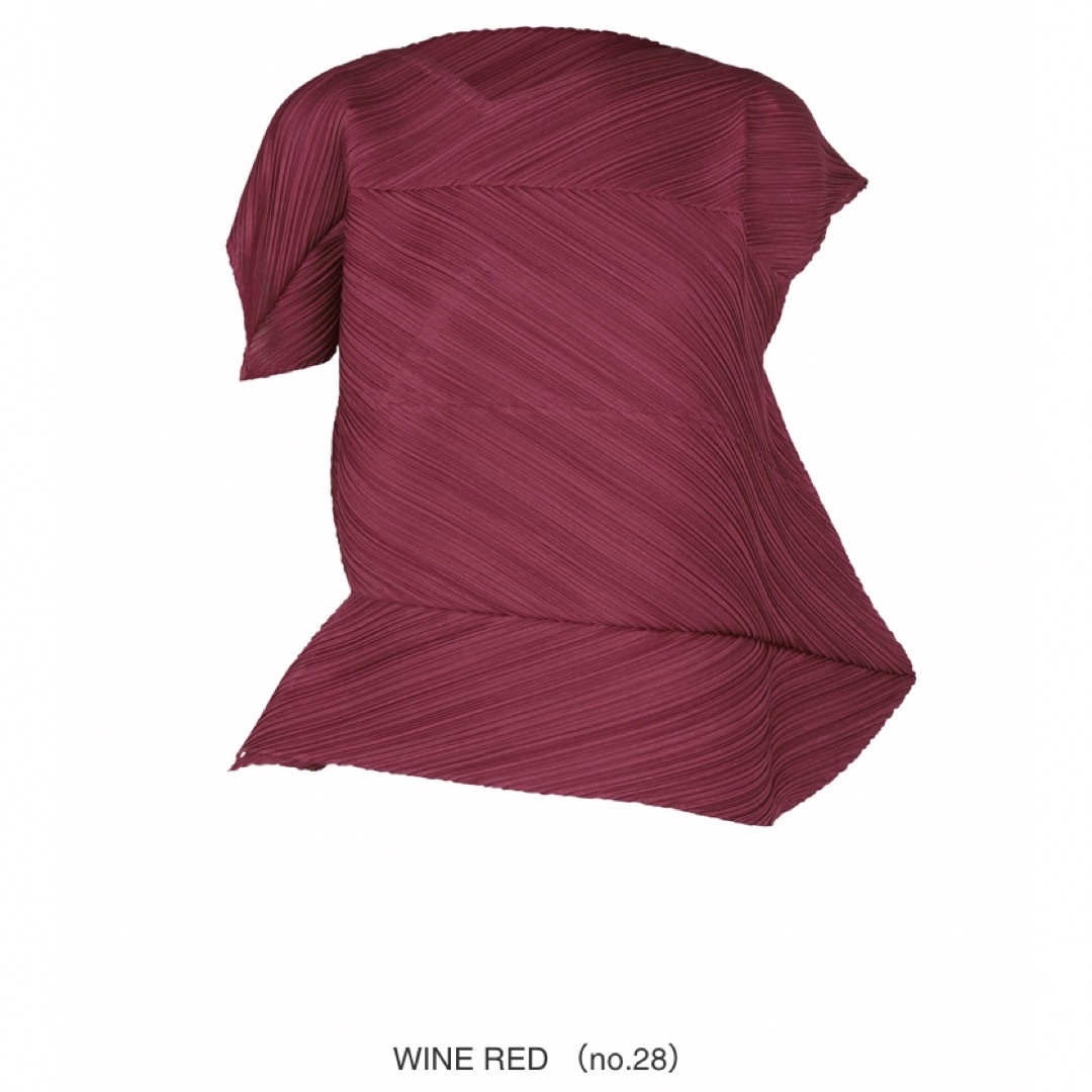 PLEATS PLEA ISSEY MIYAKE WINE RED TOP