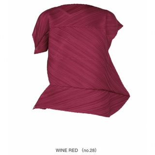 PLEATS PLEASE ISSEY MIYAKE WINE RED TOP