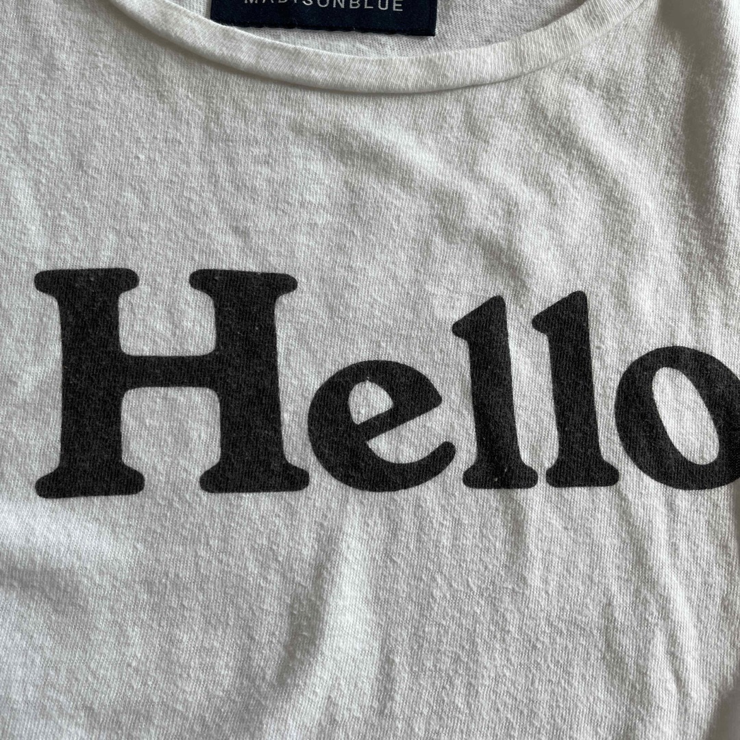 MADISONBLUE(マディソンブルー)のユナイテッドアローズ　＜MADISON BLUE＞HELLO ロゴ Tシャツ レディースのトップス(Tシャツ(半袖/袖なし))の商品写真