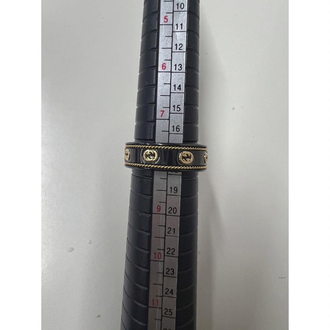 GUCCI - GUCCI グッチ アイコンリング ブラック BLACK 指輪 ペア GUCCI - GUCCI グッチ アイコンリング ブラック BLACK 指輪 ペア