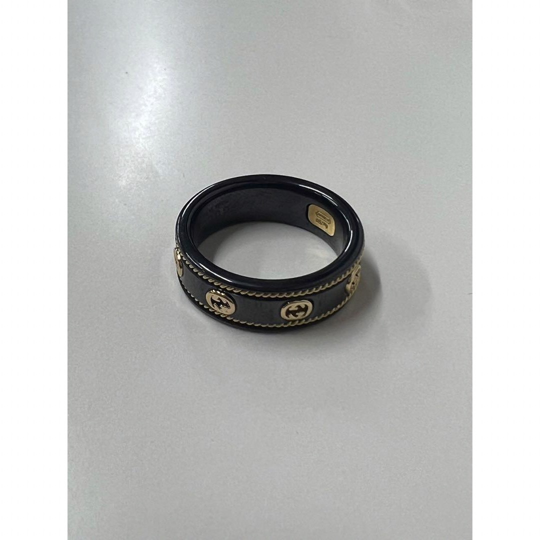 Gucci(グッチ)のGUCCI グッチ　アイコンリング　ブラック　BLACK 指輪　ペア メンズのアクセサリー(リング(指輪))の商品写真