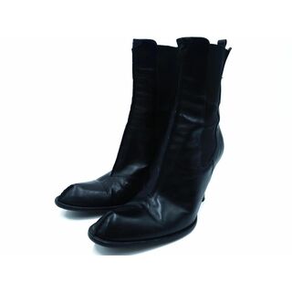 BALLY バリー ブーツ スノーブーツ シューズ 靴 シルバー ブラック 黒 US4.5 22cm ミドル丈 ラウンドトゥ 厚底 CAMELY 防寒 アウトドア カジュアル 大人 ブランド シンプル【レディース】【K3710】