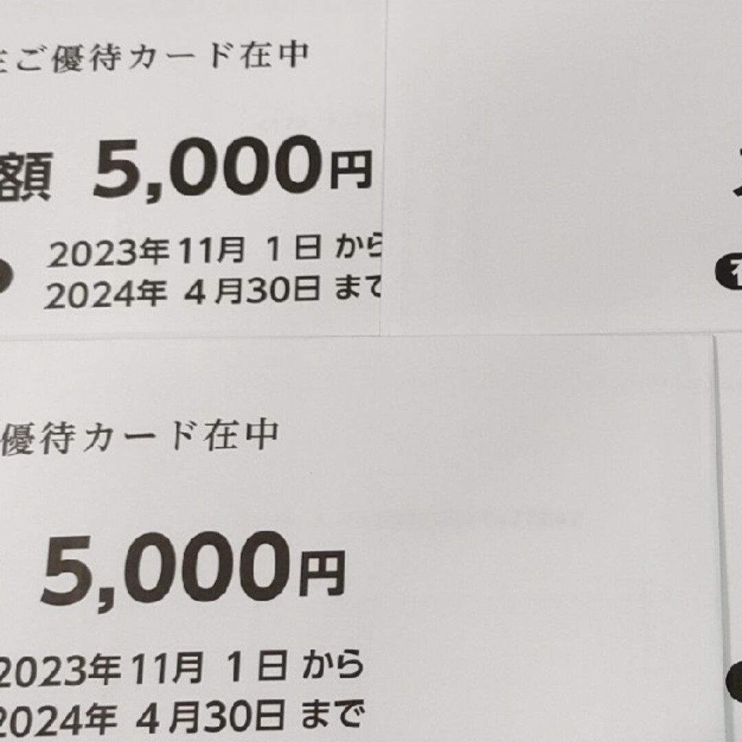 西松屋 株主優待 20000円分 （5千円×4） 未使用